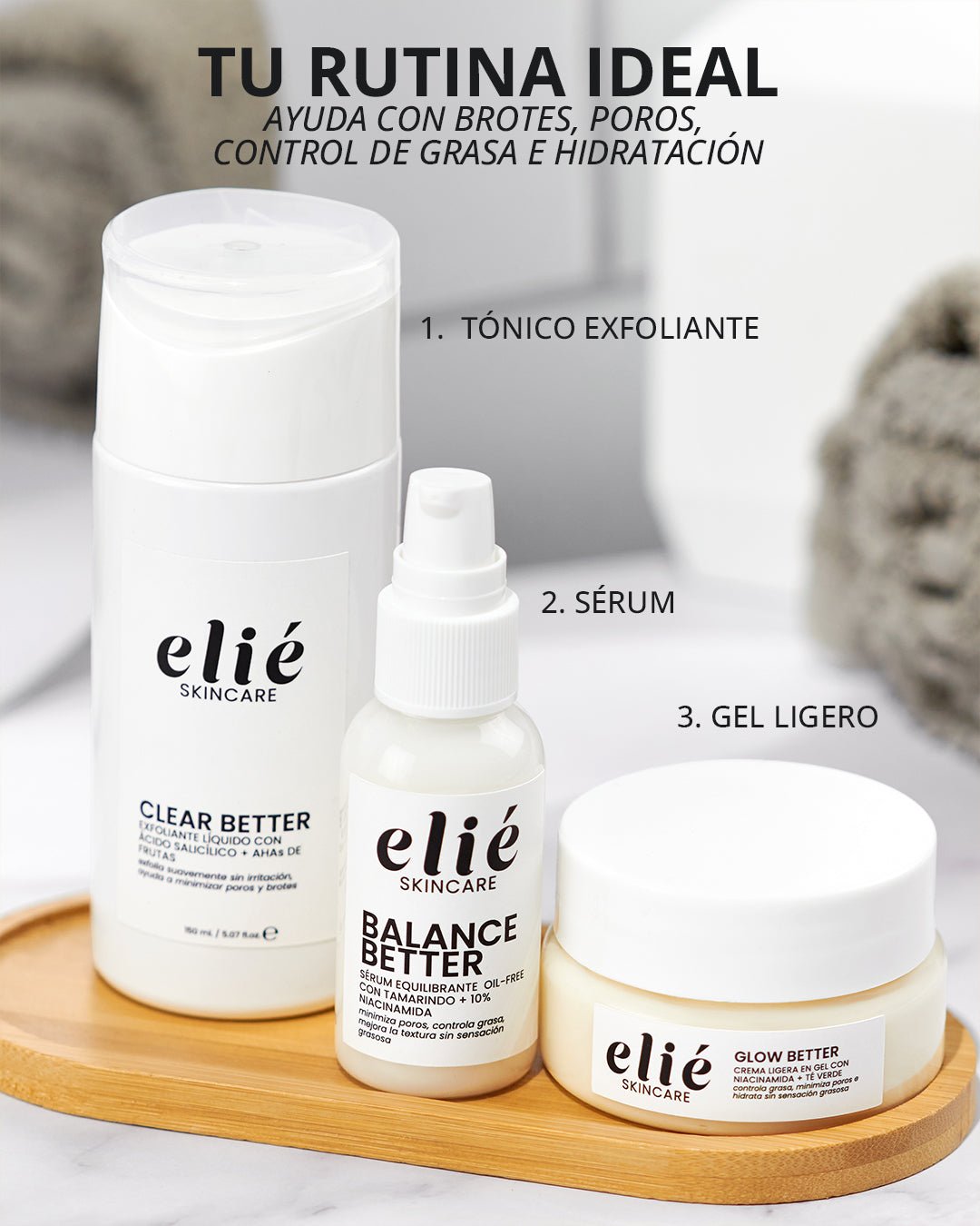 Clear Better - Exfoliante Líquido con Ácido Salicílico + AHAs de Frutas - Elié Skincare