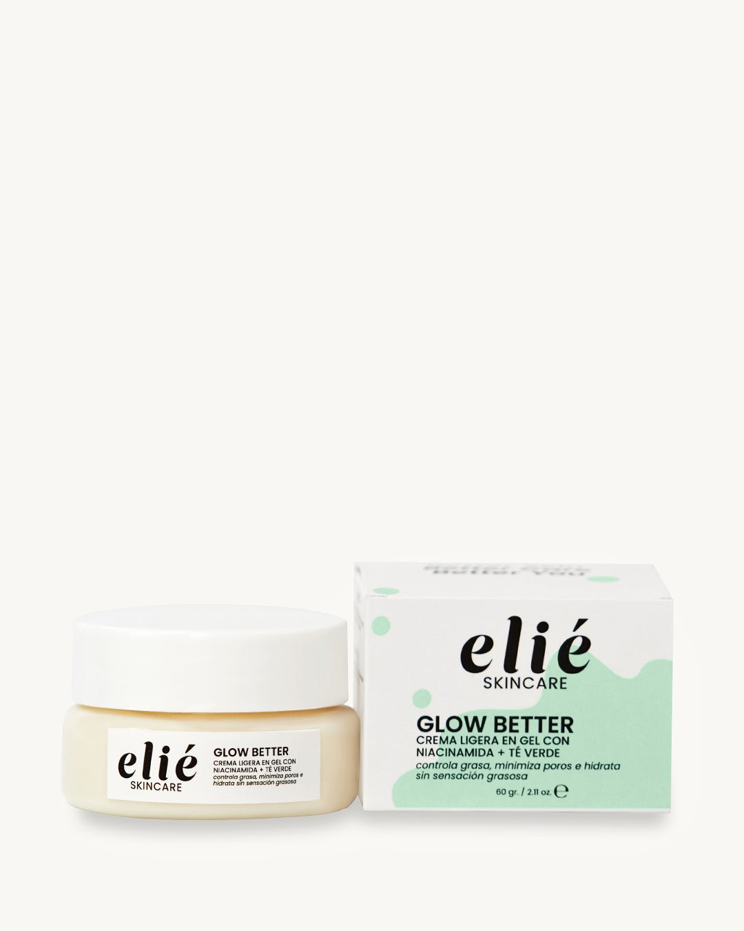 Glow Better - Crema Ligera en Gel con 5% Niacinamida + Té Verde - Elié Skincare